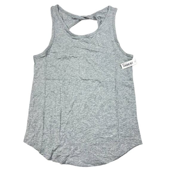 Core 10 Women's XS Gray Soft Cotton Open Back Sleeveless Yoga Tank Open Back Top - Picture 1 of 7